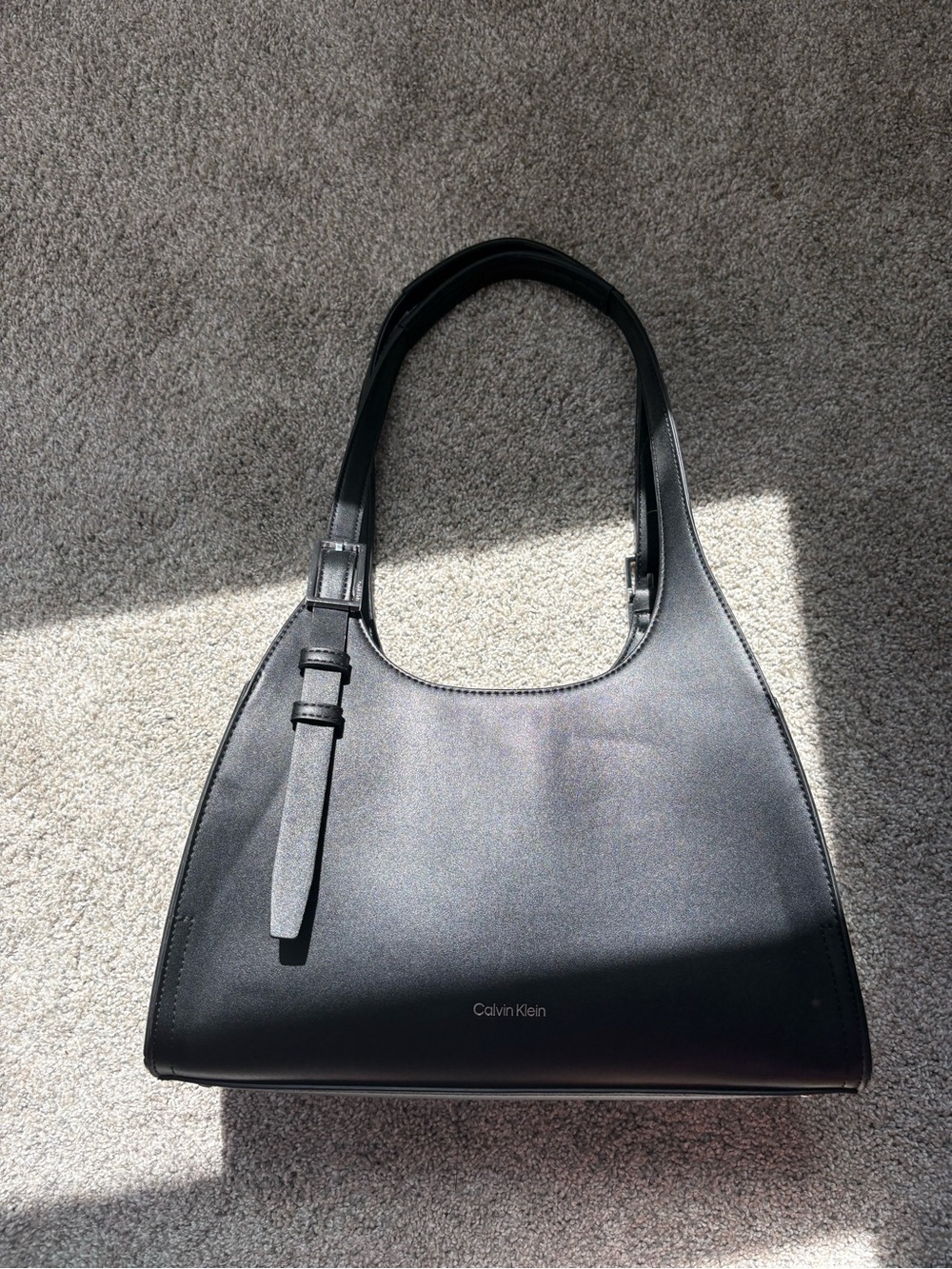 Calvin Klein Black Shoulder Hobo Bag